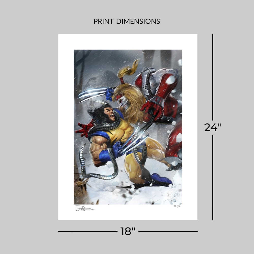 Marvel Kunstdruck Wolverine vs Omega Red 46 x 61 cm - ungerahmt - Preorder - ETA: 24.12.2026