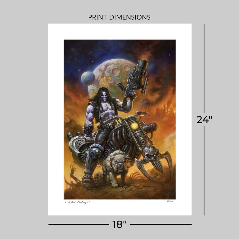 DC Comics Kunstdruck Lobo™: The Main Man by Alex Horley 46 x 61 cm - ungerahmt - Preorder - ETA: 25.09.2026