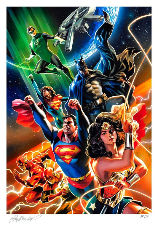 DC Comics Kunstdruck Justice League Unlimited 46 x 61 cm - ungerahmt - Preorder - ETA: 28.12.2026