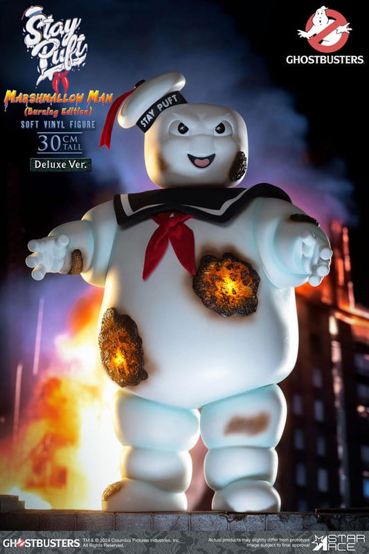 Ghostbusters Soft Vinyl Statue Stay Puft Marshmallow Man Burnign Edition Deluxe Version 30 cm - Versand: 5-7 Tage nach Bestellung