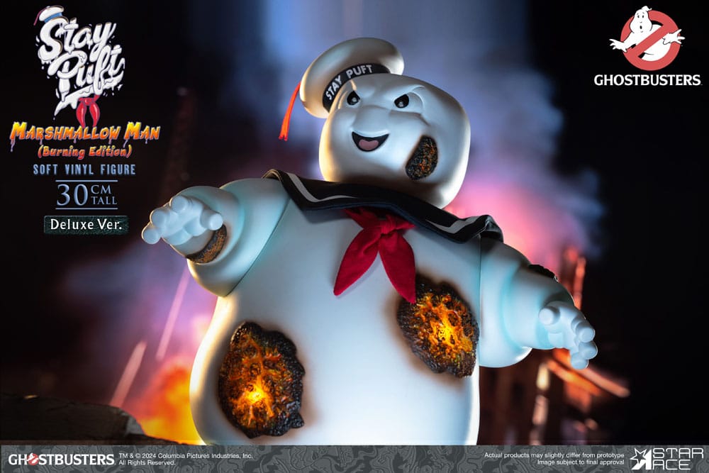 Ghostbusters Soft Vinyl Statue Stay Puft Marshmallow Man Burnign Edition Deluxe Version 30 cm - Versand: 5-7 Tage nach Bestellung