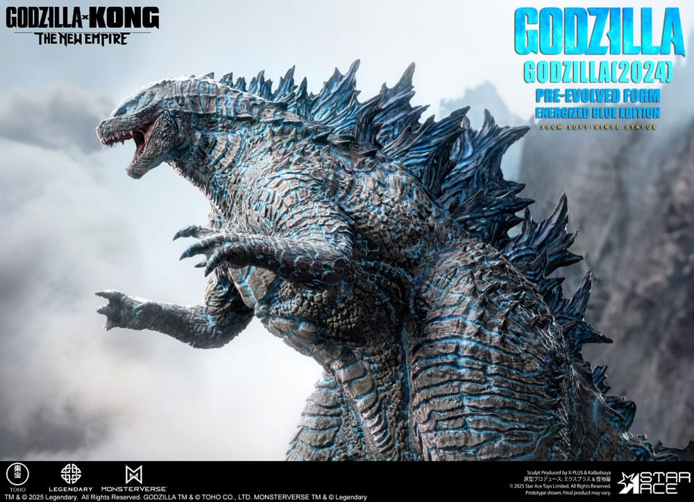 Godzilla vs. Kong: The New Empire Soft Vinyl Statue Godzilla (2024) Evolved Blue Edition 28 cm   - Preorder - ETA: 25.02.2026