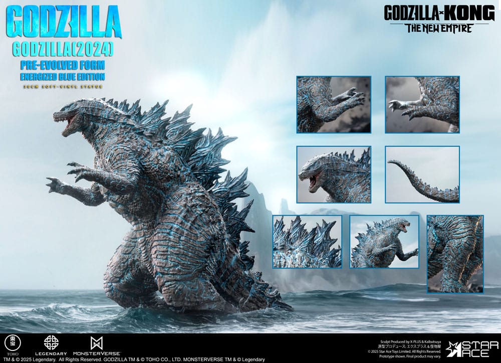 Godzilla vs. Kong: The New Empire Soft Vinyl Statue Godzilla (2024) Evolved Blue Edition 28 cm   - Preorder - ETA: 25.02.2026