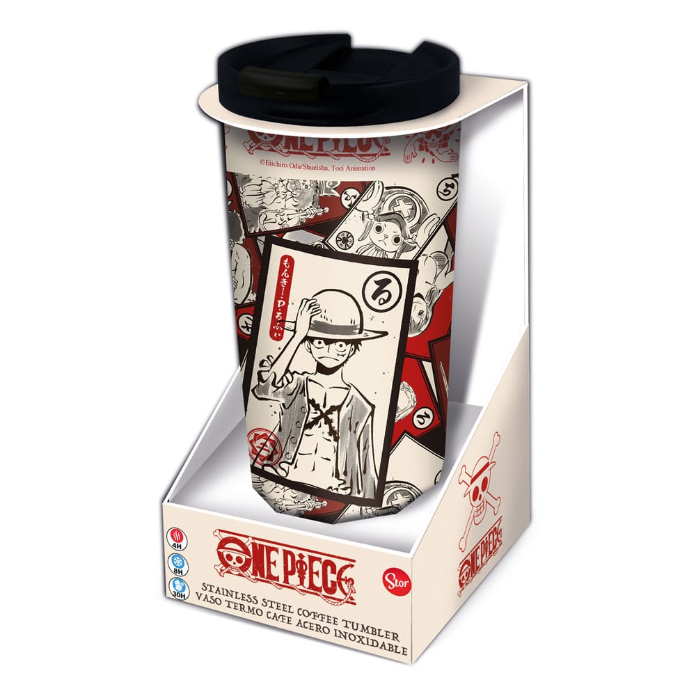 One Piece Edelstahl-Reisebecher Cards    - Versand: 7 Tage nach Bestellung