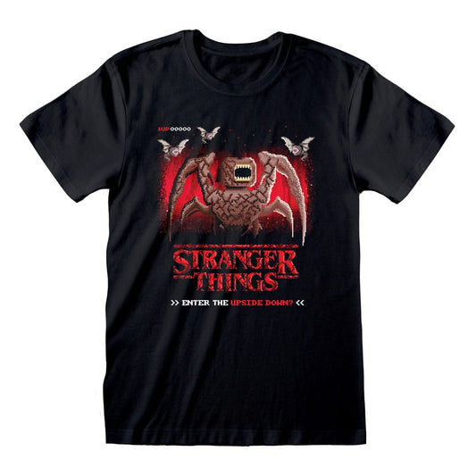 Stranger Things T-Shirt 8 Bit Upside Down Größe L - Versand: 7 Tage nach Bestellung