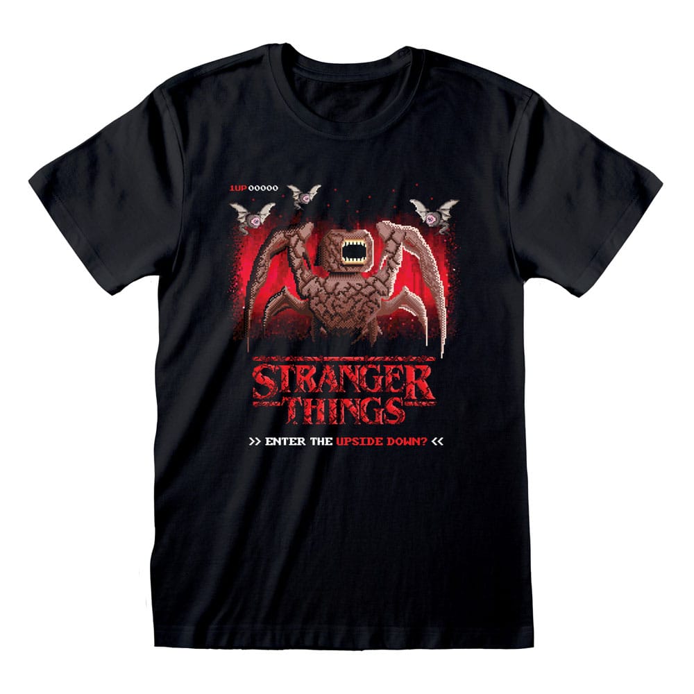 Stranger Things T-Shirt 8 Bit Upside Down Größe XL - Versand: 7 Tage nach Bestellung