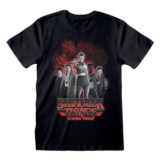 Stranger Things T-Shirt Group with Vecna behind Balck and White Größe M - Versand: 7 Tage nach Bestellung