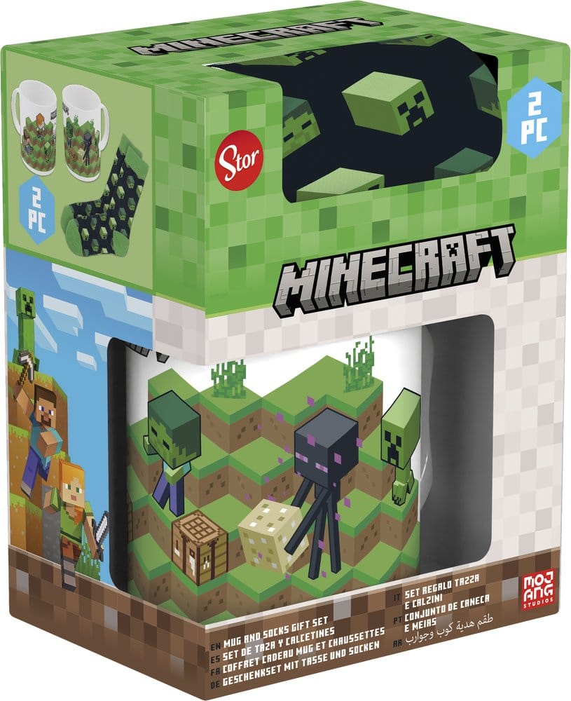 Minecraft Tasse & Socken Set   - Versand: 7 Tage nach Bestellung