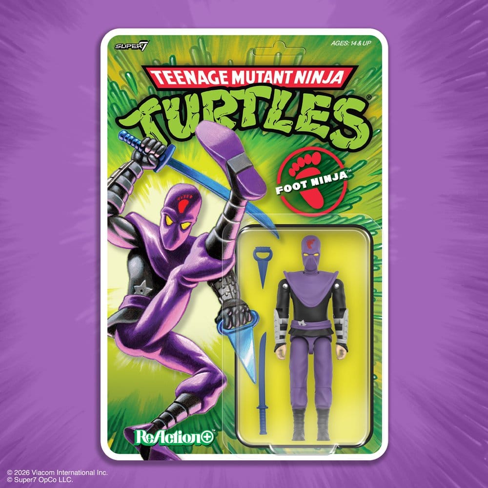 Teenage Mutant Ninja Turtles ReAction+ Actionfigur Wave 01 Foot Ninja - Preorder - ETA: 28.09.2026