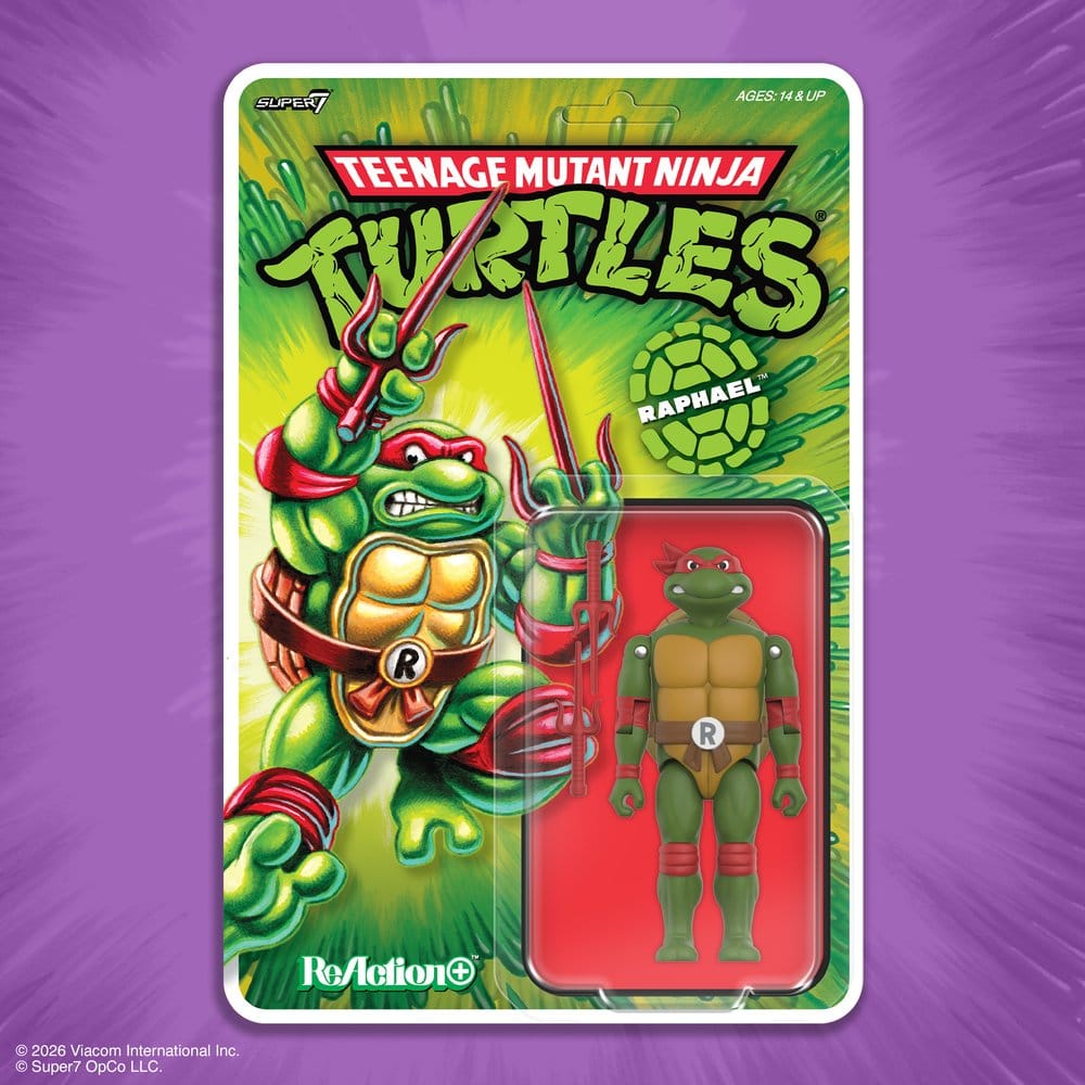 Teenage Mutant Ninja Turtles ReAction+ Actionfigur Wave 01 Raphael - Preorder - ETA: 28.09.2026