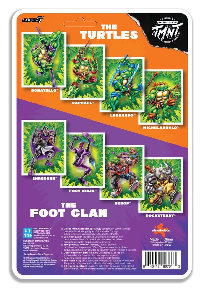 Teenage Mutant Ninja Turtles ReAction+ Actionfigur Wave 02 Michelangelo - Preorder - ETA: 16.10.2026