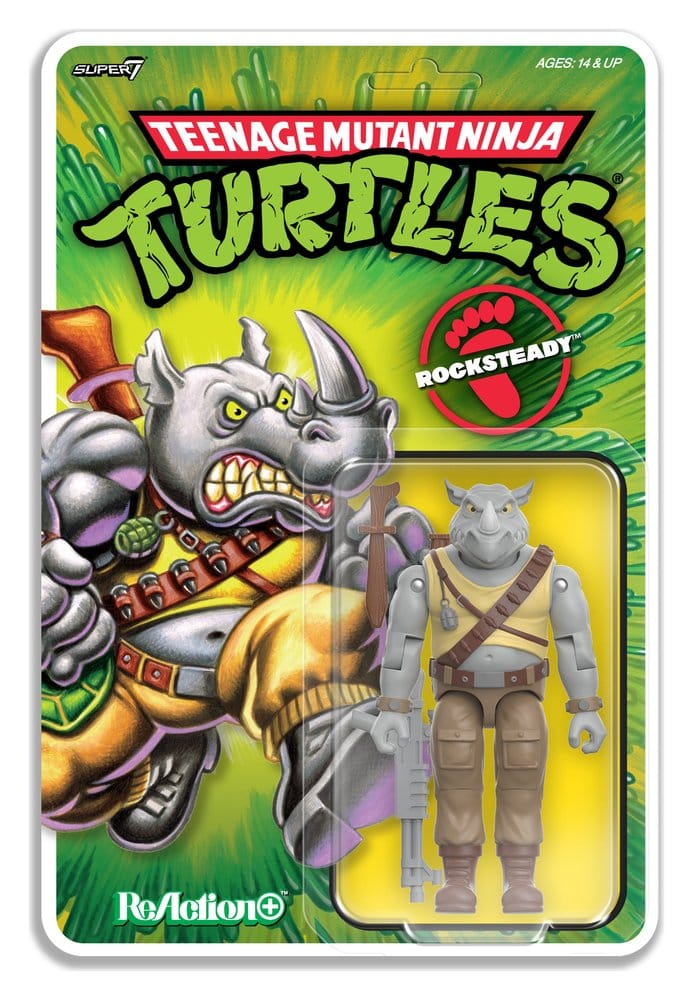 Teenage Mutant Ninja Turtles ReAction+ Actionfigur Wave 02 Rocksteady - Preorder - ETA: 16.10.2026