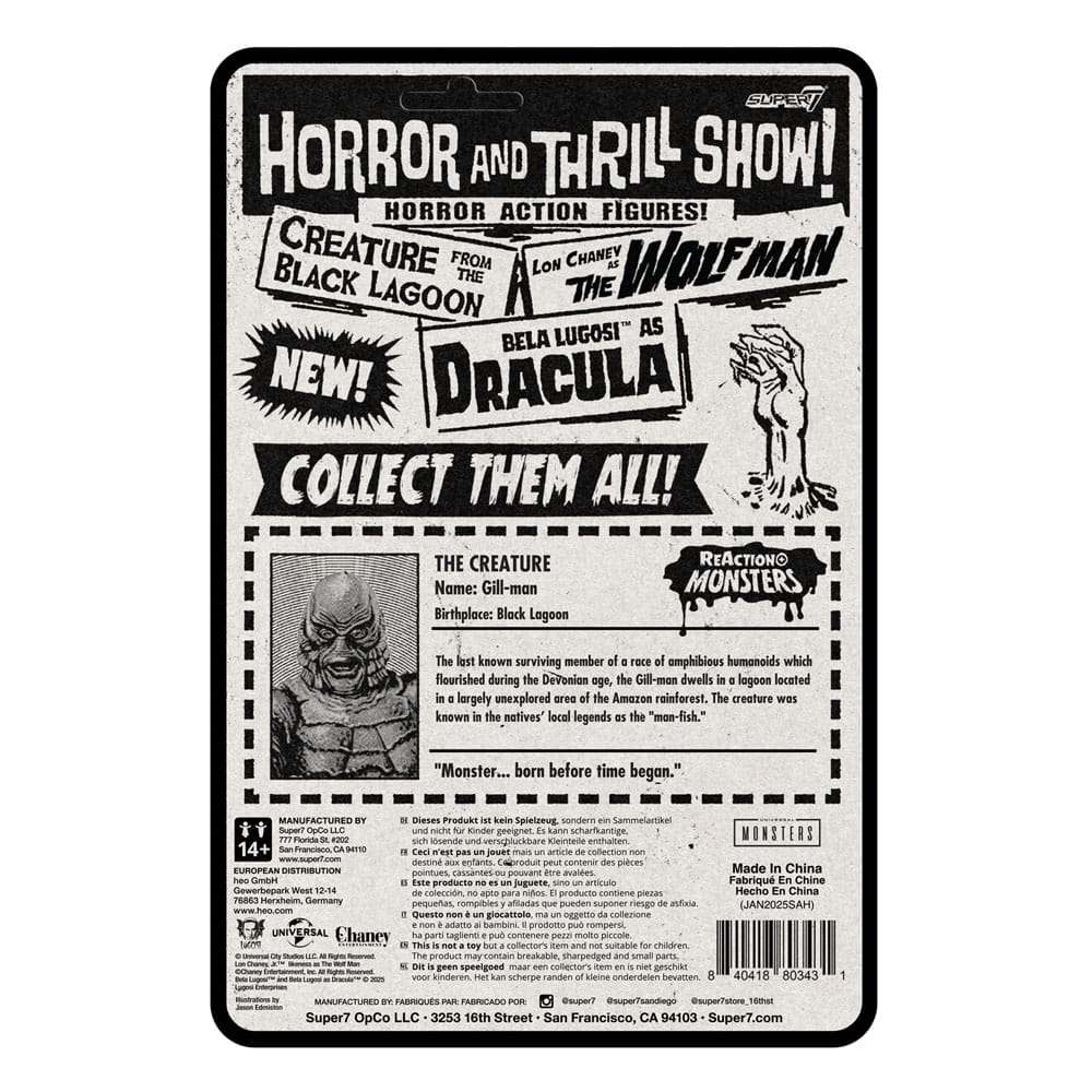 Universal Monsters ReAction+ Actionfigur Wave 1 Creature from the Black Lagoon 10 cm      - Preorder - ETA: 25.01.2026