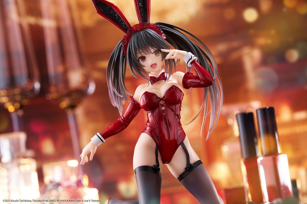 Date A Live V PVC Statue Desktop Cute Figure Kurumi Tokisaki Bunny Ver. 13 cm - sofort lieferbar
