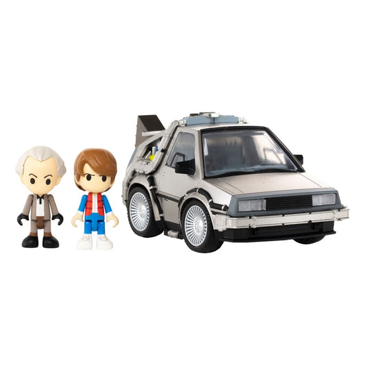 Zurück in die Zukunft Q-Village Fahrzeug mit Minifiguren Time Machine 9 cm - Preorder - ETA: 25.05.2026