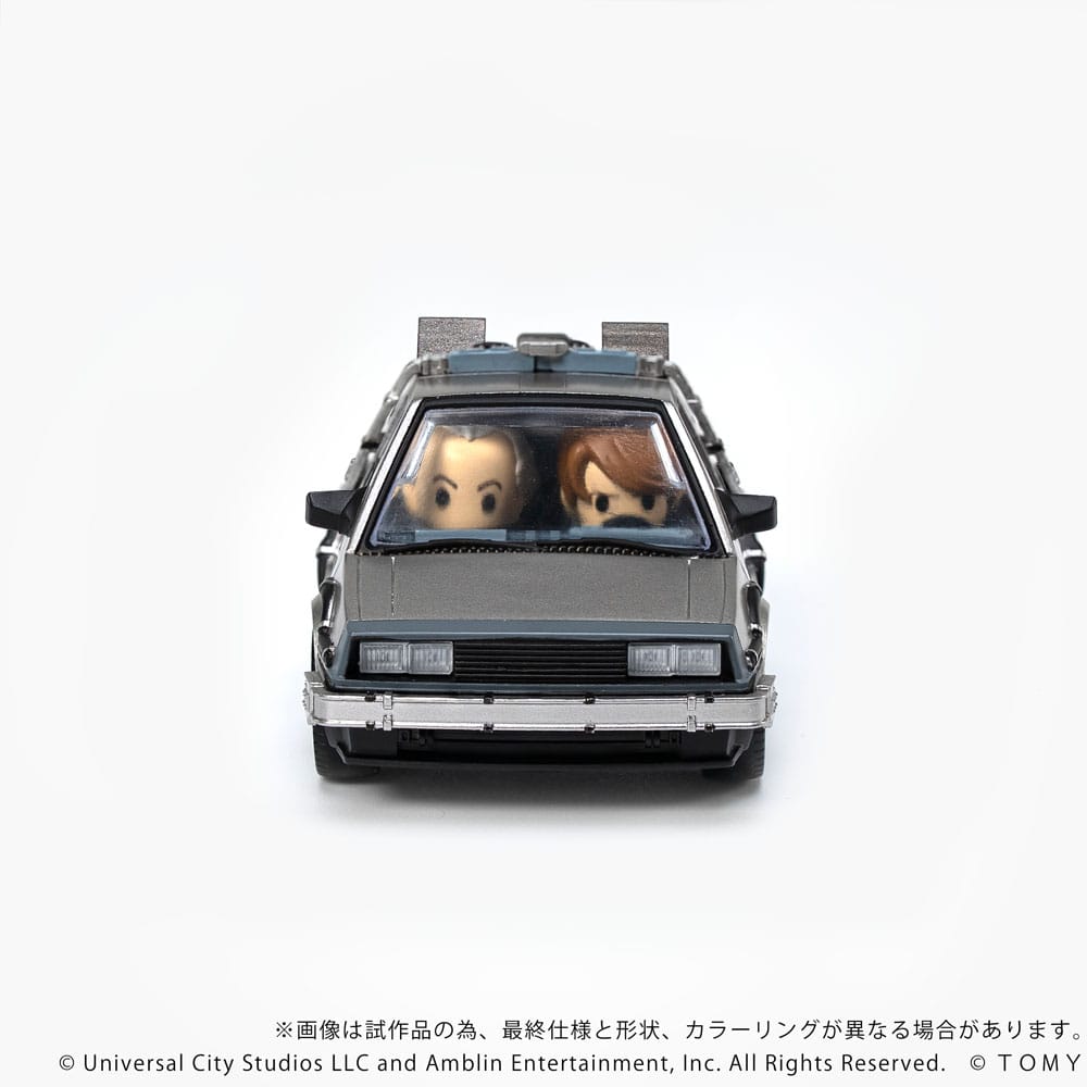 Zurück in die Zukunft Q-Village Fahrzeug mit Minifiguren Time Machine 9 cm - Preorder - ETA: 25.05.2026