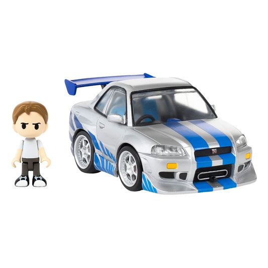 Fast & Furious Q-Village Fahrzeug mit Minifigur Nissan Skyline GT-R (R34) 9 cm - Preorder - ETA: 25.05.2026