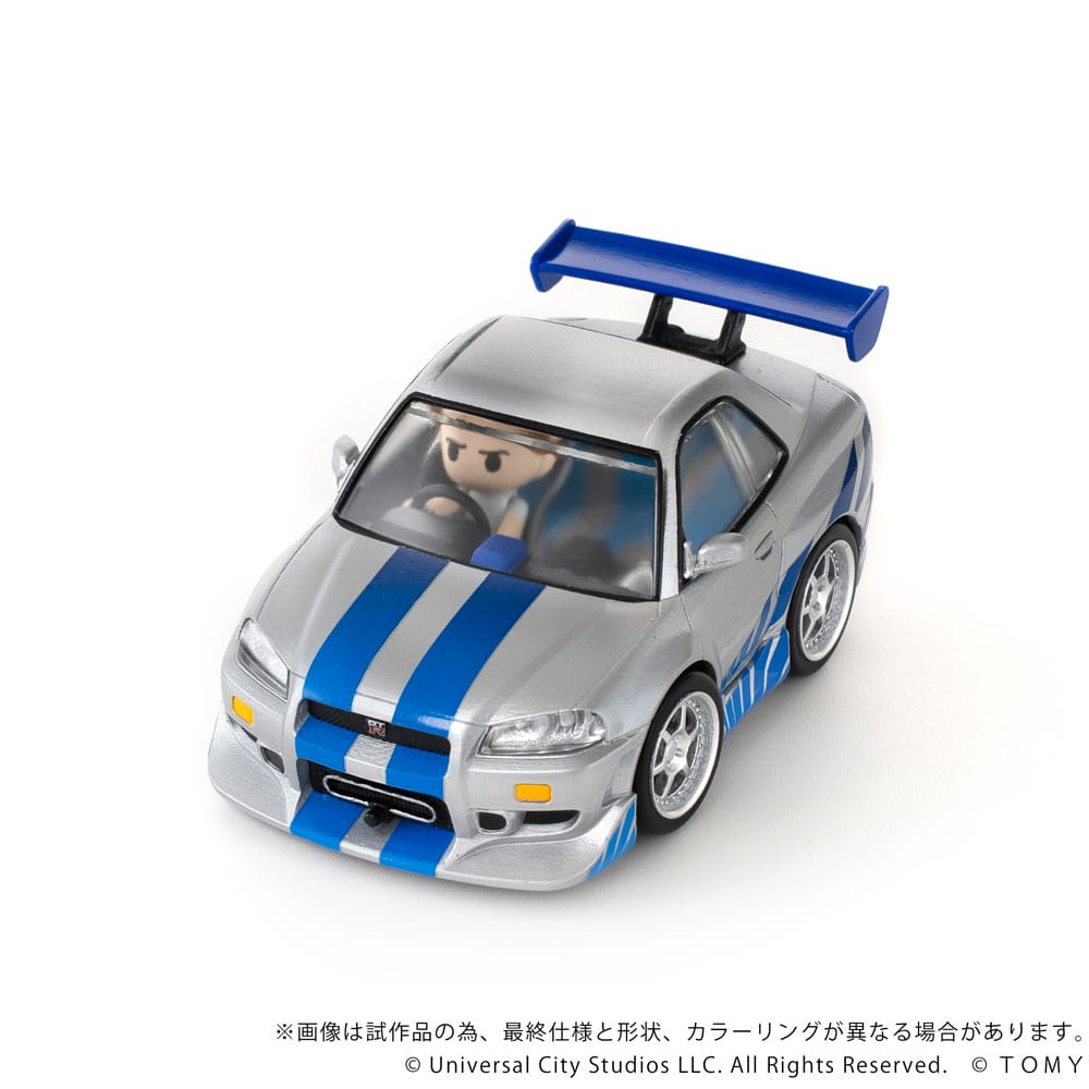 Fast & Furious Q-Village Fahrzeug mit Minifigur Nissan Skyline GT-R (R34) 9 cm - Preorder - ETA: 25.05.2026