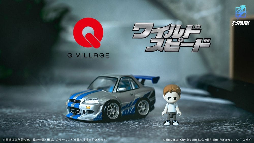 Fast & Furious Q-Village Fahrzeug mit Minifigur Nissan Skyline GT-R (R34) 9 cm - Preorder - ETA: 25.05.2026