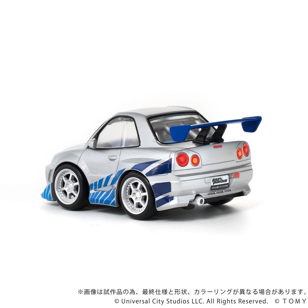 Fast & Furious Q-Village Fahrzeug mit Minifigur Nissan Skyline GT-R (R34) 9 cm - Preorder - ETA: 25.05.2026