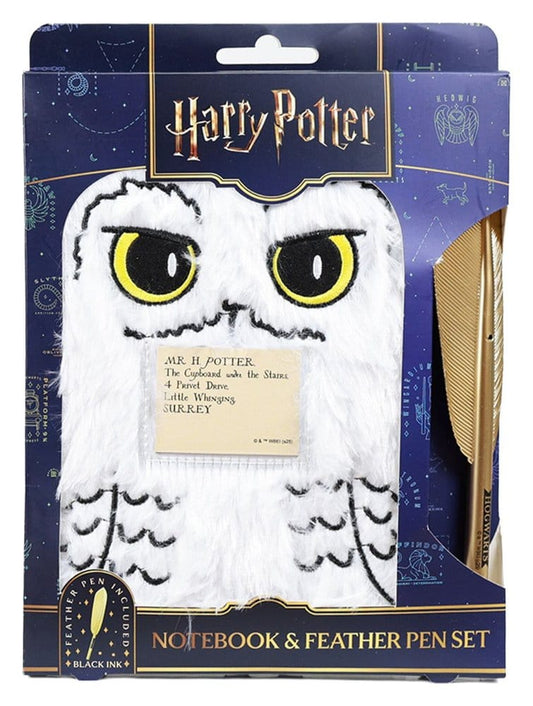 Harry Potter Plüsch Notizbuch Set mit Stift Hedwig Magical Locations - Versand: 7 Tage nach Bestellung