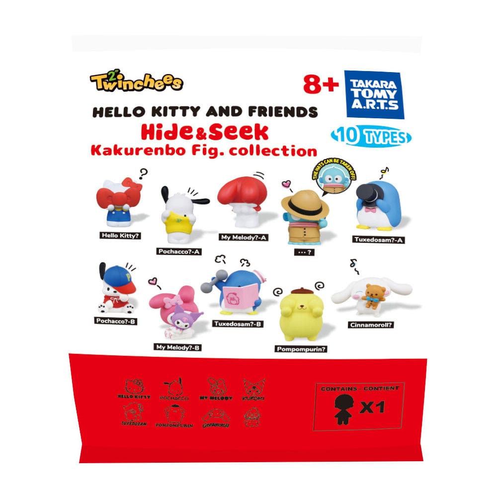 Sanrio Twinchees Minifiguren Hello Kitty & Friends Hide ´n´ Seek 5 cm Display (24)          - Preorder - ETA: 10.08.2026