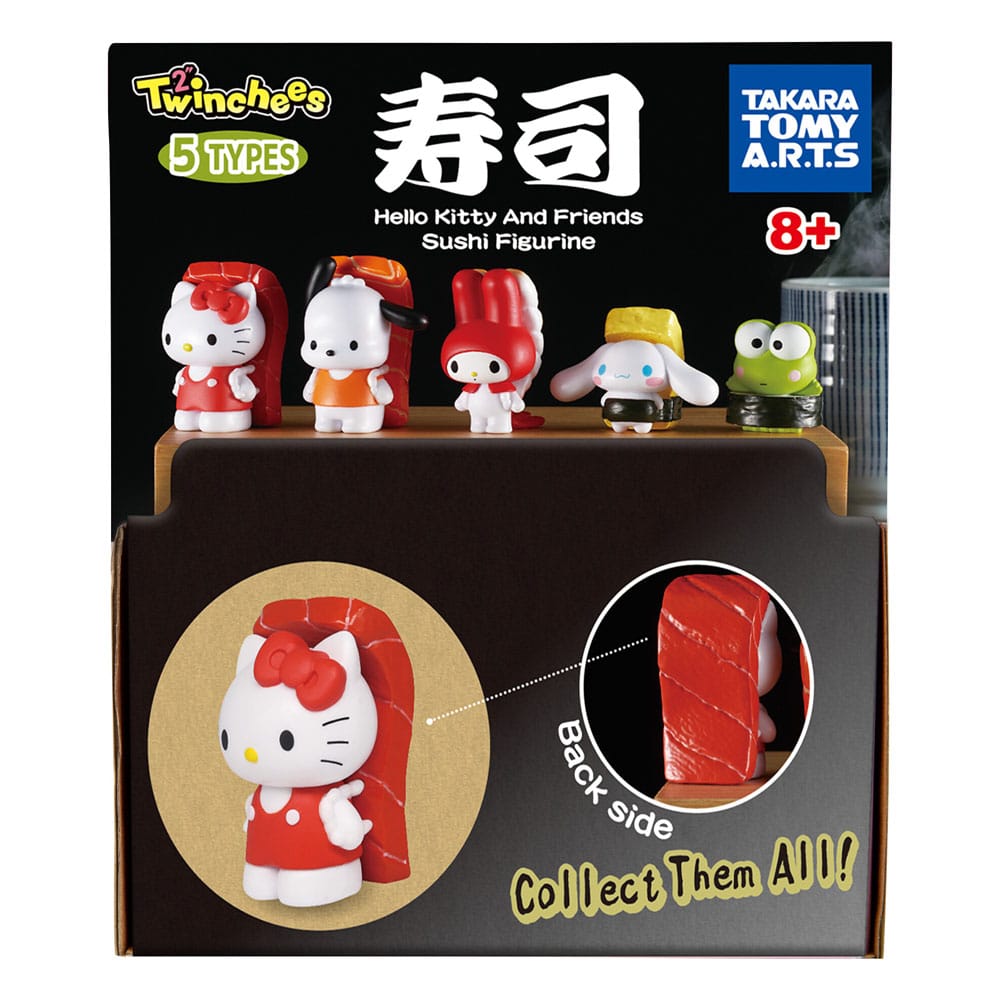 Sanrio Twinchees Minifiguren Hello Kitty & Friends Sushi Kawai 5 cm Display (24)       - Versand: 7 Tage nach Bestellung
