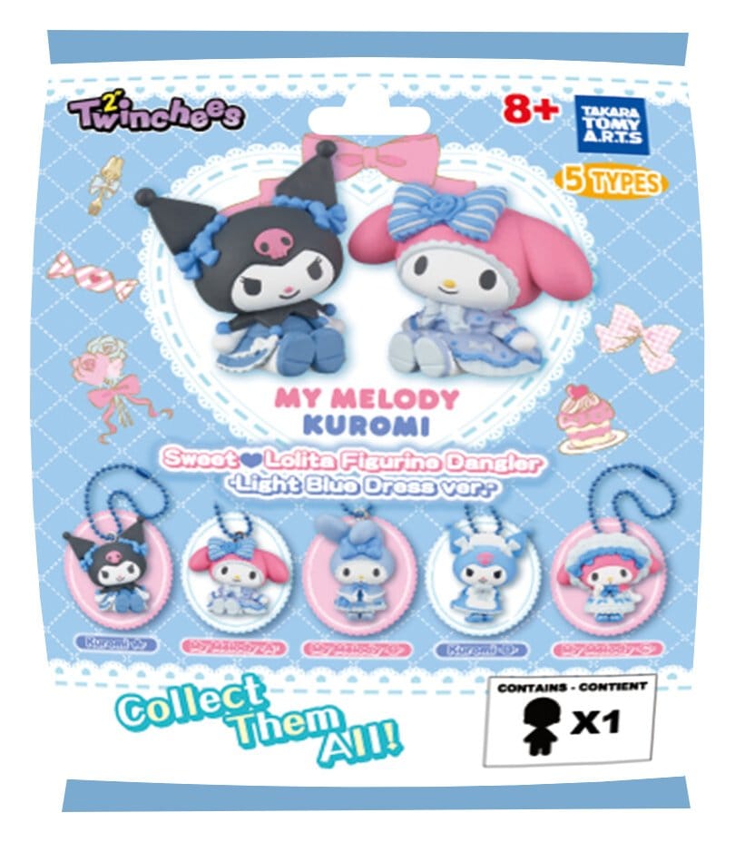 Sanrio Twinchees Minifiguren My Melody x Kuromi Sweet Lolita 5 cm Blind Pack Display (24)       - Preorder - ETA: 27.08.2026