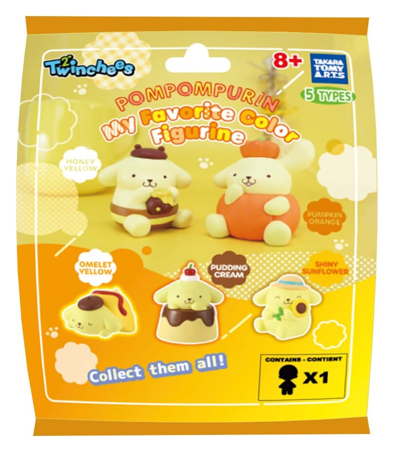 Sanrio Twinchees Minifiguren Pompompurin My Fav Color 5 cm Blind Pack Display (24)         - Preorder - ETA: 25.09.2026