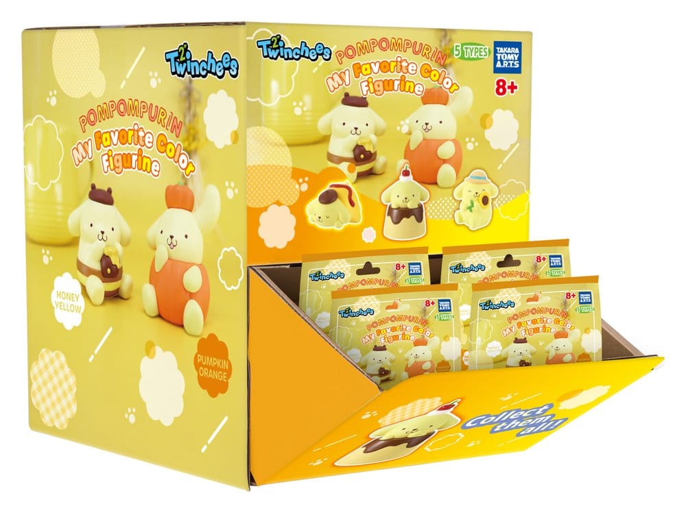 Sanrio Twinchees Minifiguren Pompompurin My Fav Color 5 cm Blind Pack Display (24)         - Preorder - ETA: 25.09.2026