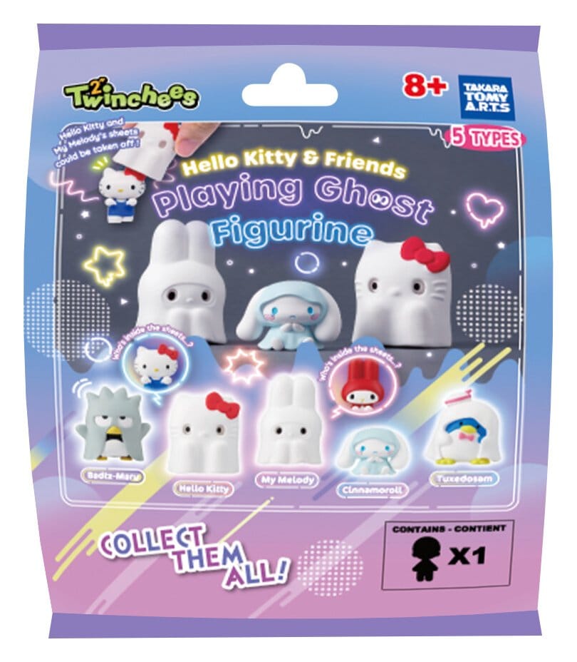 Sanrio Twinchees Minifiguren Hello Kitty & Friends Playing Ghost 5 cm Blind Pack Display (24)           - Preorder - ETA: 25.12.2026