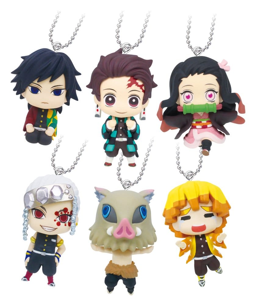 Demon Slayer: Kimetsu no Yaiba Swing Danglers Schlüsselanhänger 3 cm Mystery Capsule Display (12)   - Preorder - ETA: 11.09.2026