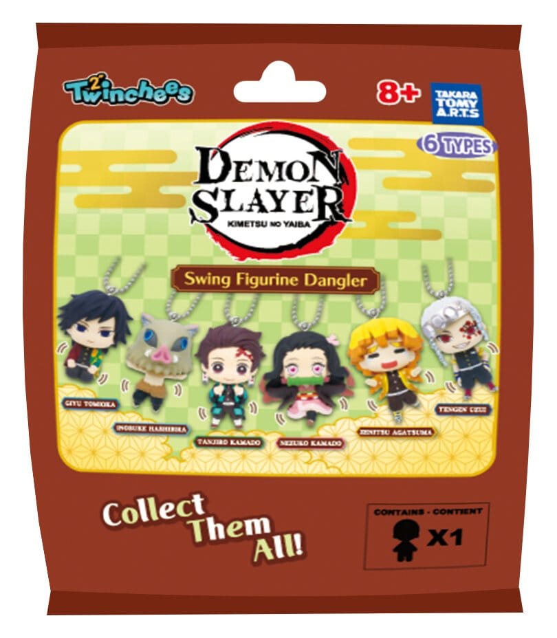 Demon Slayer: Kimetsu no Yaiba Swing Danglers Schlüsselanhänger 3 cm Mystery Capsule Display (12)   - Preorder - ETA: 11.09.2026
