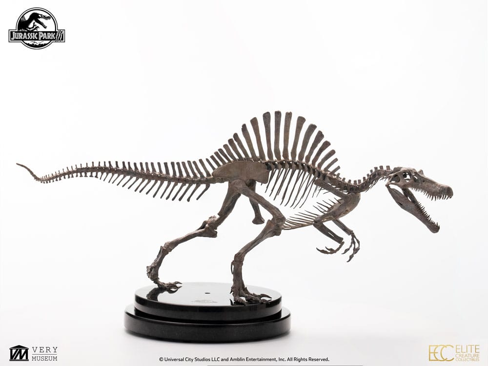 Jurassic Park III ECC Elite Creature Line Statue 1/24 Spinosaurus Skeleton Bronze 27 cm  - Versand: 5-7 Tage nach Bestellung