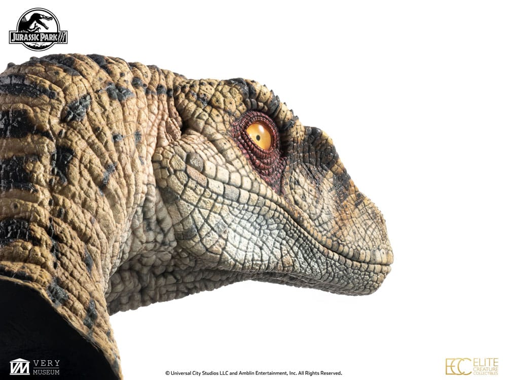 Jurassic Park III Büste Female Velociraptor White Queen 75 cm - Preorder - ETA: 25.02.2026