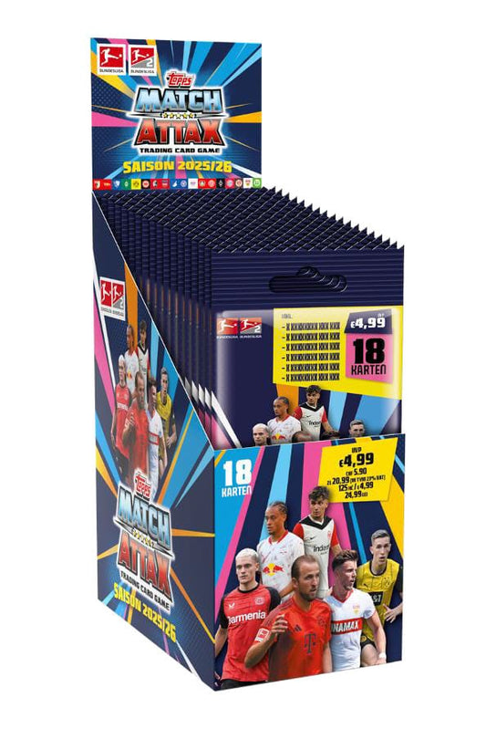 Bundesliga Match Attax Trading Cards 2025/26 Power Pack Display (14)  - Versand: 7 Tage nach Bestellung