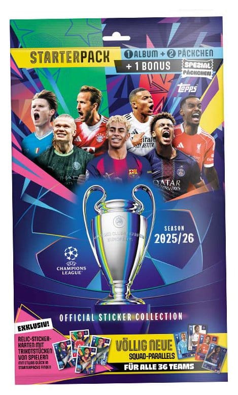 UEFA Champions League 2025/26 Sticker Collection Starter Pack - Versand: 7 Tage nach Bestellung