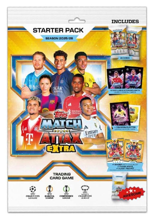 UEFA Champions League Match Attax Extra Trading Cards 2025/26 Starter Pack - Versand: 7 Tage nach Bestellung