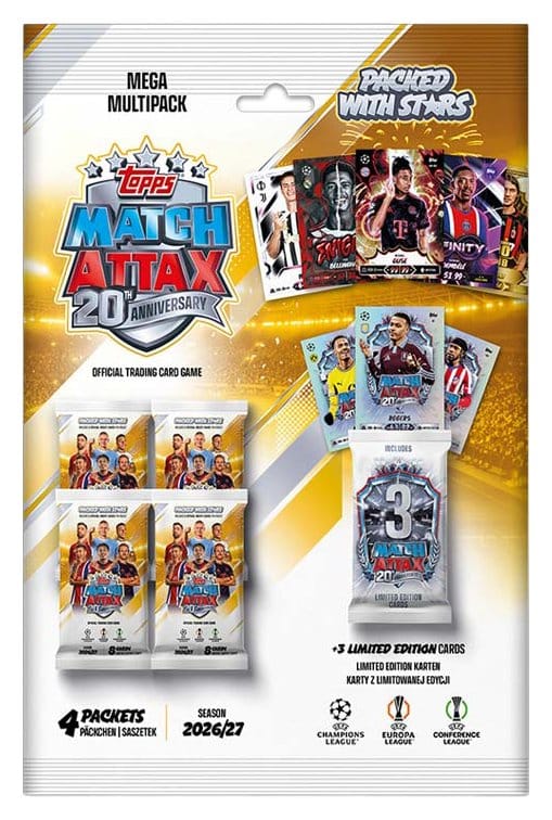 UEFA Club Competition Match Attax 2026/27 Sammelkarten Mega Multipack - Preorder - ETA: 23.10.2026