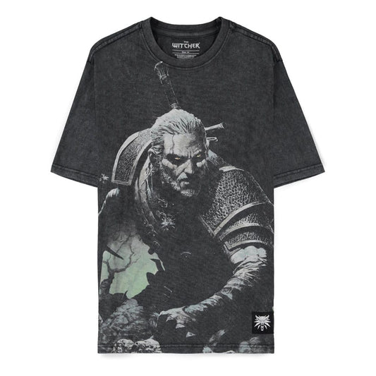 The Witcher Wild Hunt T-Shirt Geralt Washed  Größe XL - Versand: 5-7 Tage nach Bestellung