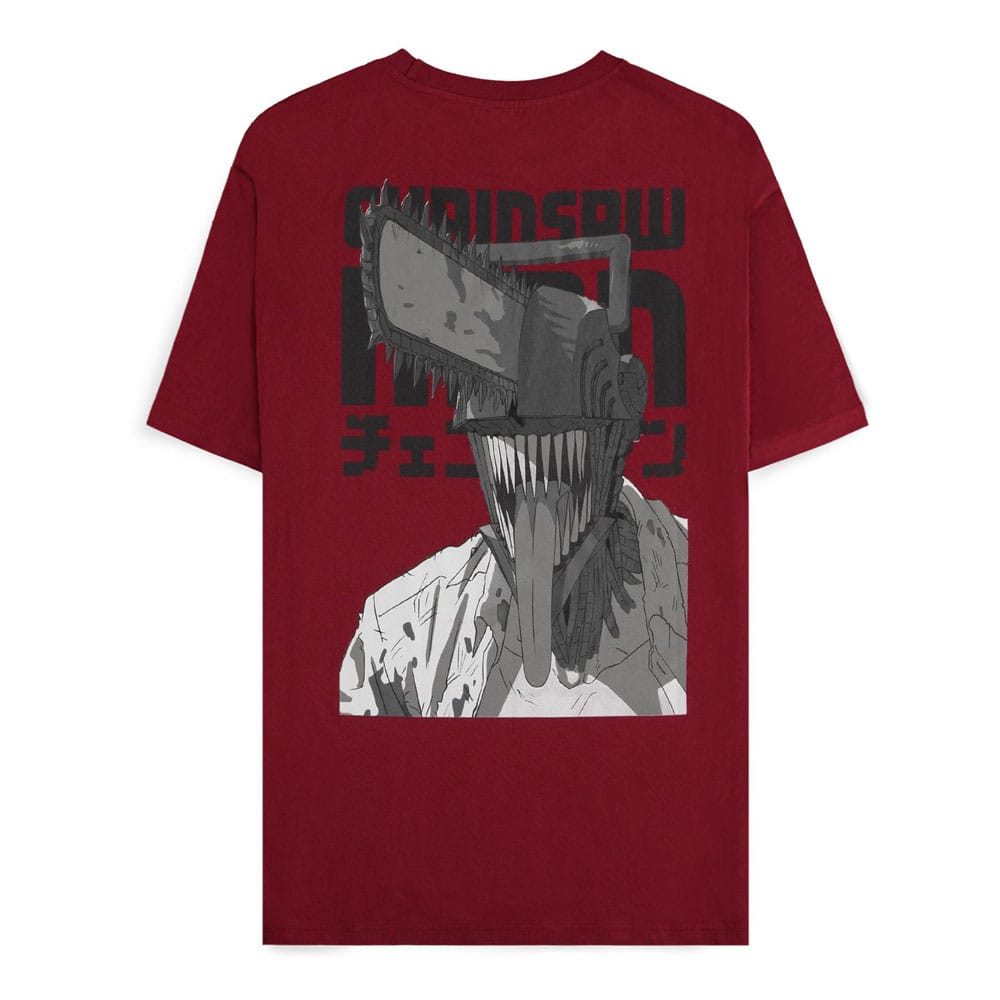 Chainsaw Man T-Shirt Smile Bordeaux  Größe S - Versand: 7 Tage nach Bestellung