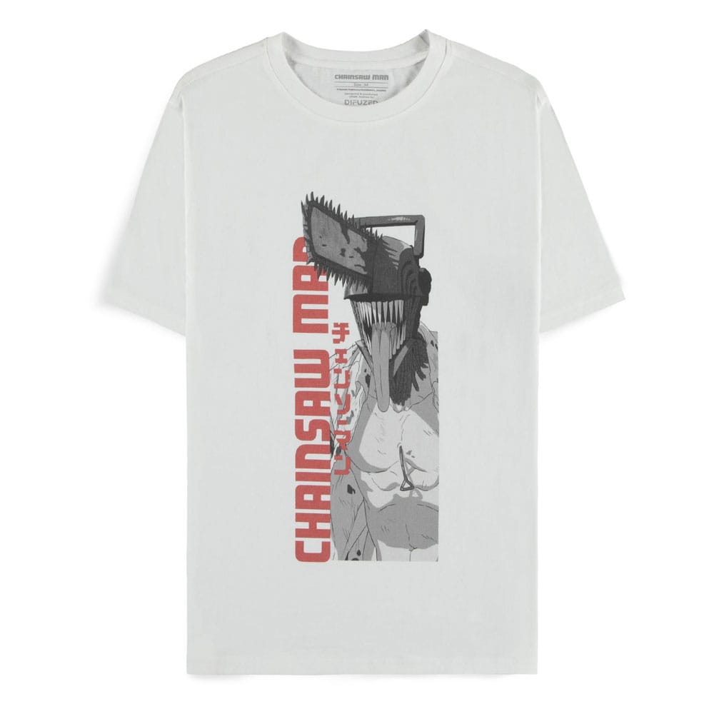 Chainsaw Man T-Shirt Chainsaw Man White  Größe L - Versand: 7 Tage nach Bestellung