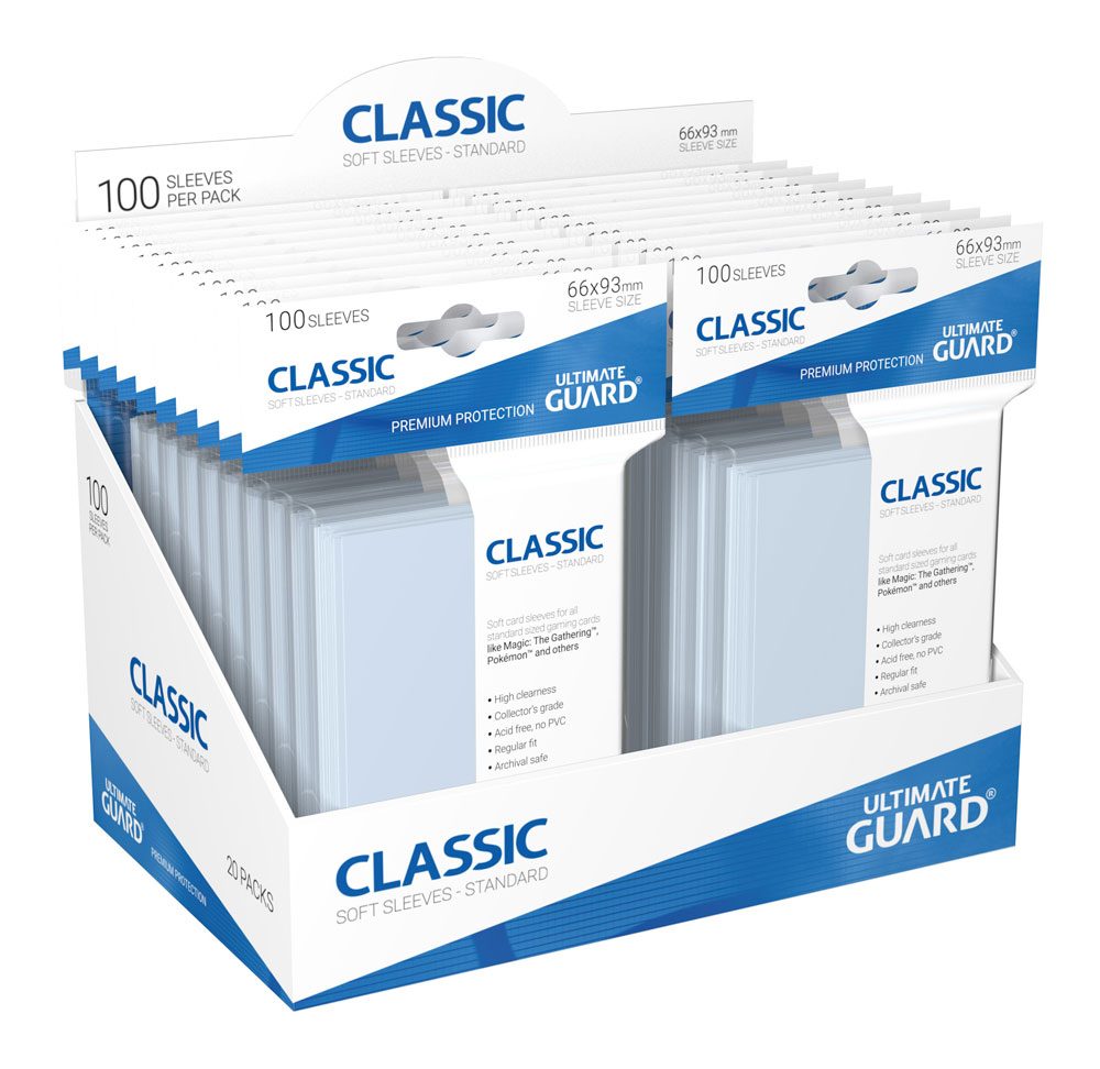 Ultimate Guard Classic Soft Sleeves Standardgröße Transparent (100) - Versand: 5-7 Tage nach Bestellung
