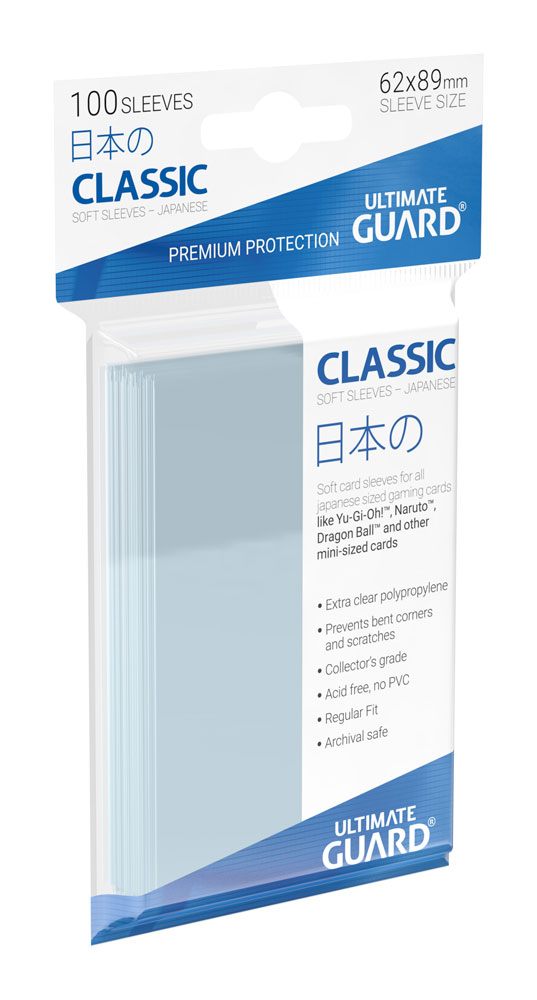 Ultimate Guard Classic Soft Sleeves Japanische Größe Transparent (100) - Versand: 5-7 Tage nach Bestellung