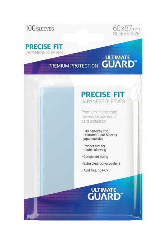 Ultimate Guard Precise-Fit Sleeves Japanische Größe Transparent (100) - Versand: 5-7 Tage nach Bestellung
