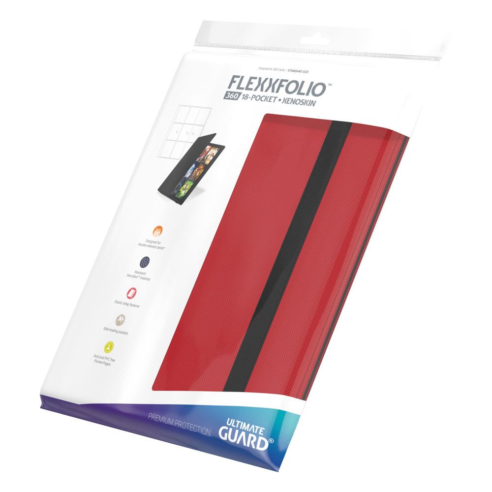 Ultimate Guard Flexxfolio 360 - 18-Pocket XenoSkin Rot - Versand: 5-7 Tage nach Bestellung