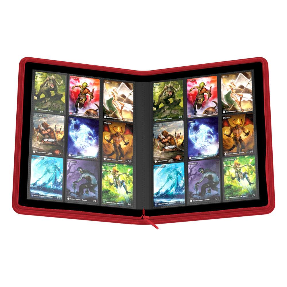 Ultimate Guard Zipfolio 360 - 18-Pocket XenoSkin Rot - Versand: 5-7 Tage nach Bestellung