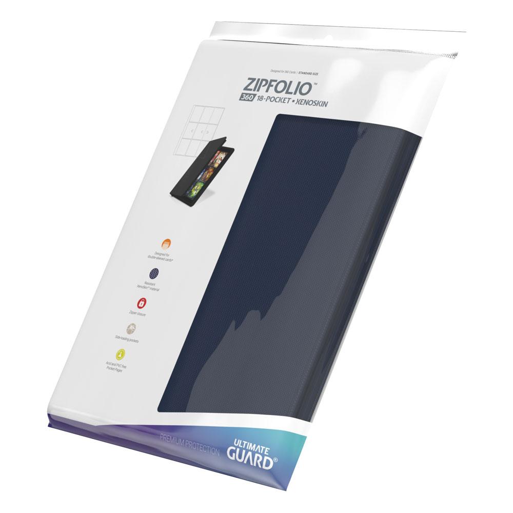 Ultimate Guard Zipfolio 360 - 18-Pocket XenoSkin Blau - Versand: 5-7 Tage nach Bestellung