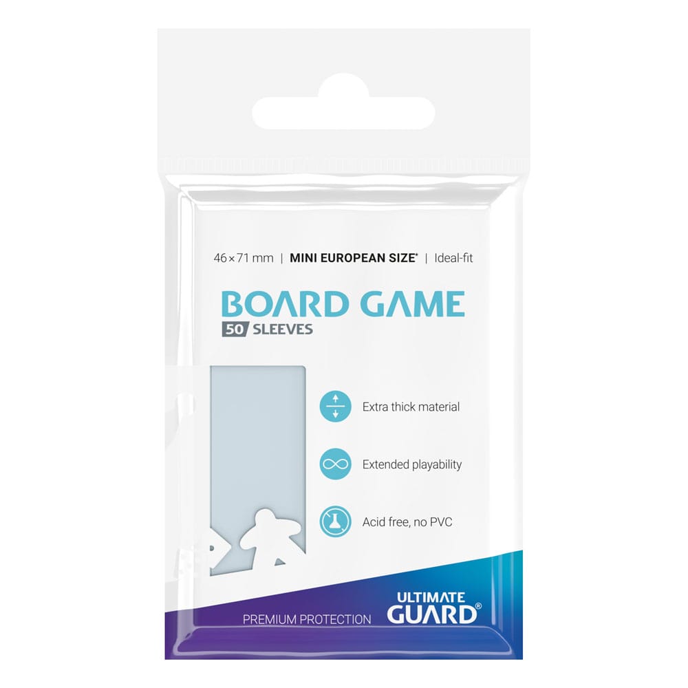Ultimate Guard Premium Soft Sleeves für Brettspielkarten Mini European (50) - Versand: 5-7 Tage nach Bestellung