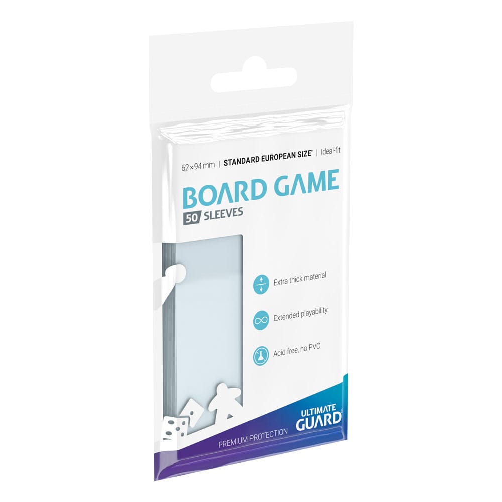 Ultimate Guard Premium Soft Sleeves für Brettspielkarten Standard European (50) - Versand: 5-7 Tage nach Bestellung
